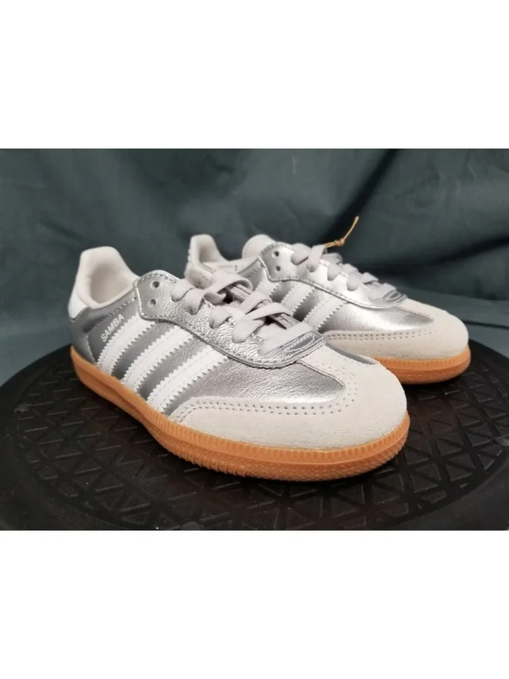 Adidas Samba OG C (PS) Silver White Gum KK2344 Kids Size 12 NEW NO BOX